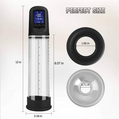 Luxury USB LCD Auto Pump – Rechargeable Penis Pump with Display