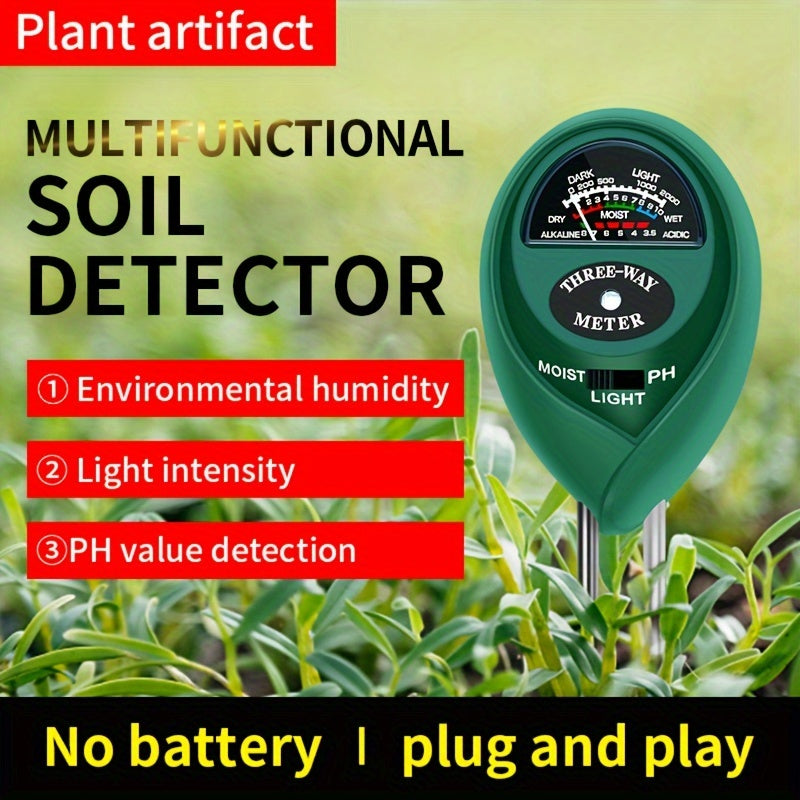 3-in-1 High-Precision Soil pH and Moisture Meter