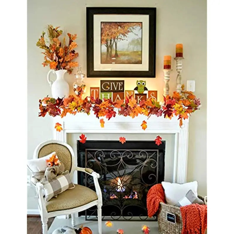 Autumn Maple Leaf Hanging Vine Garland