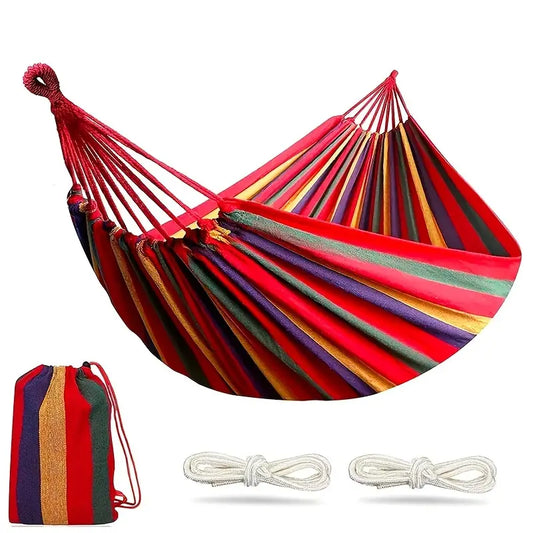 Durable Camping Hammock with Tree Straps - 450lbs Capacity