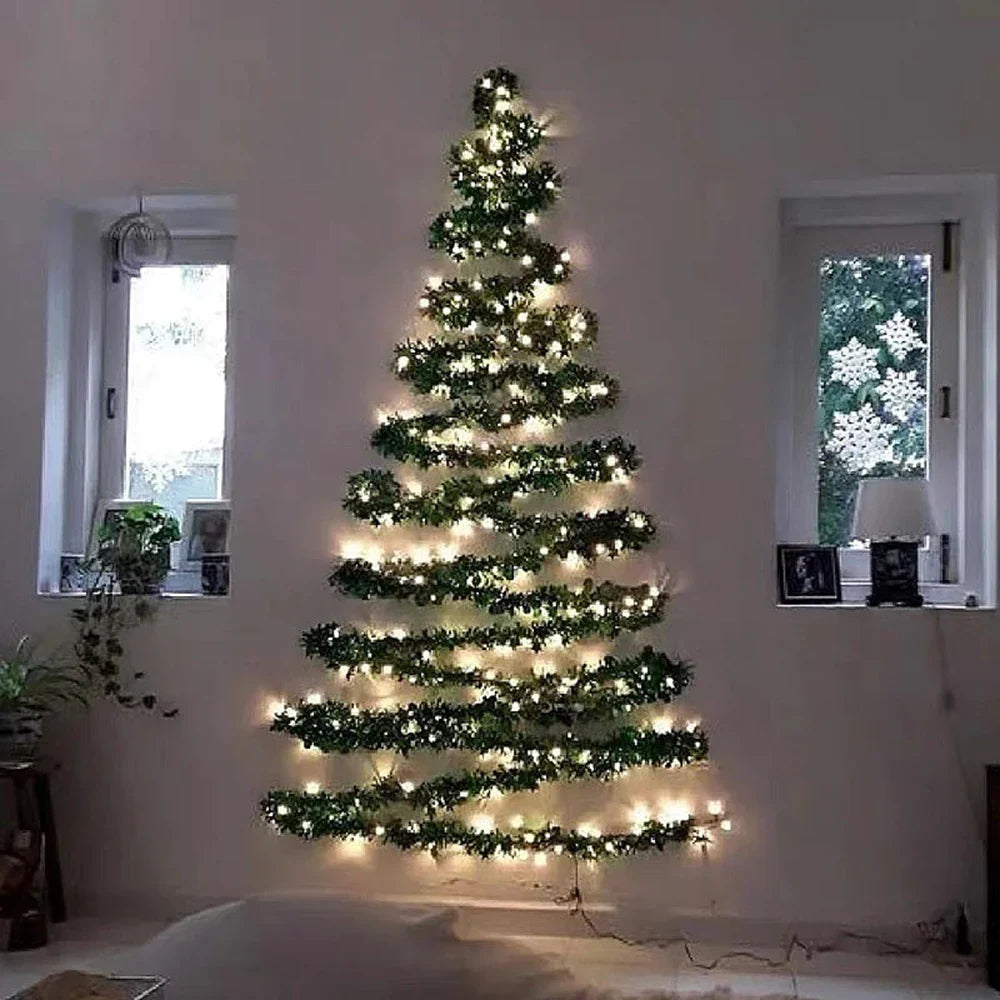 Christmas Greenery Tinsel Garland for Tree & Decor