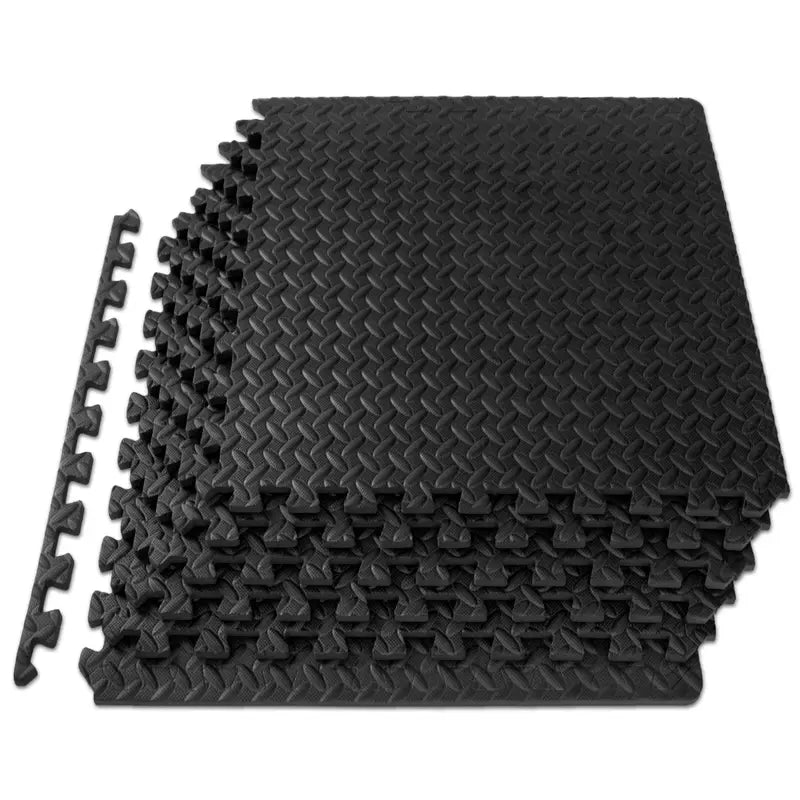 10pcs EVA Splicing Fitness Mats - Soft, Solid Color, Non-Slip, Waterproof