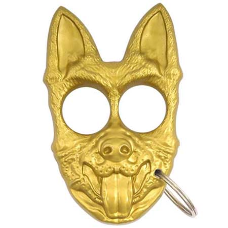 Hunting K-9 Self Defense Keychain - Gold