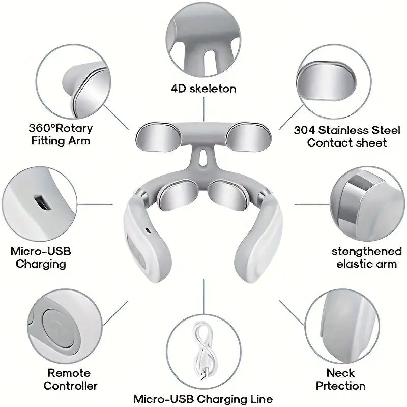 Portable Neck & Shoulder Massager - Deep Tissue Kneading