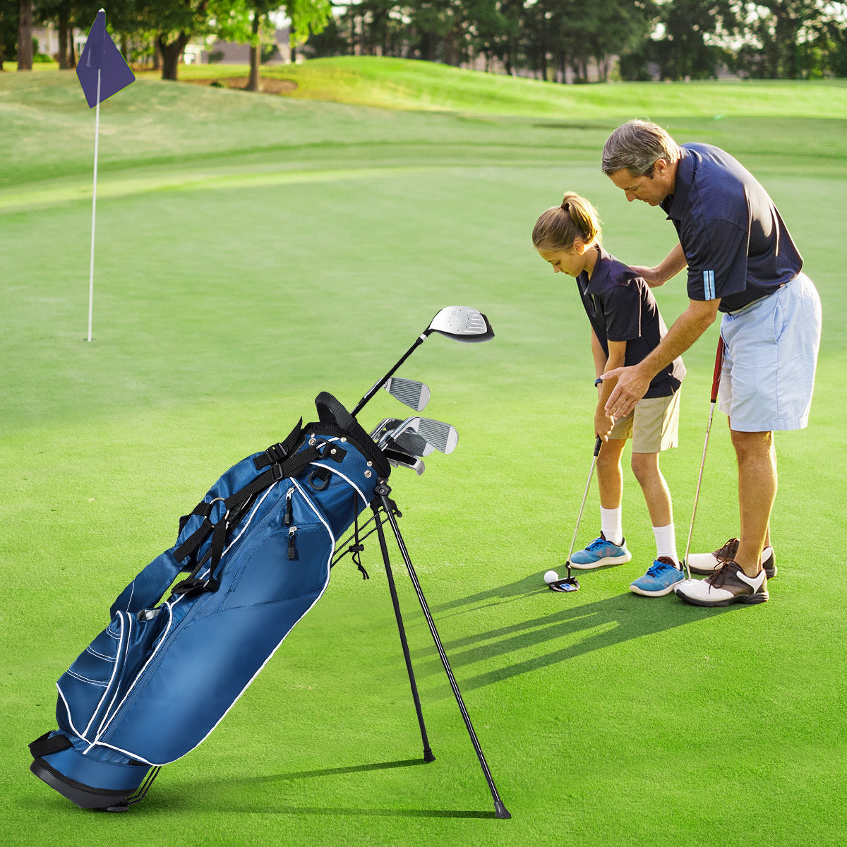 Golf Stand Cart Bag with 4-Way Divider