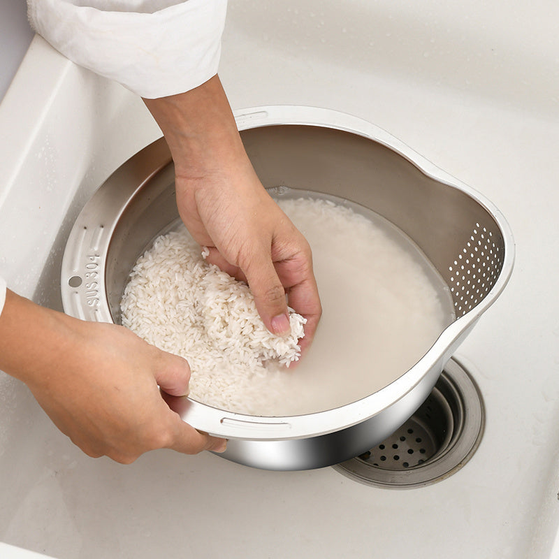 Colander Drain Stainless Steel Basket for Kitchen