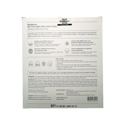 Biodance Bio-Collagen Real Deep Sheet Face Mask 4pcs Sachets/Units