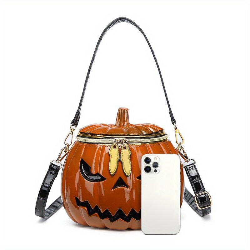 Halloween Pumpkin Silicone Purse with Straps