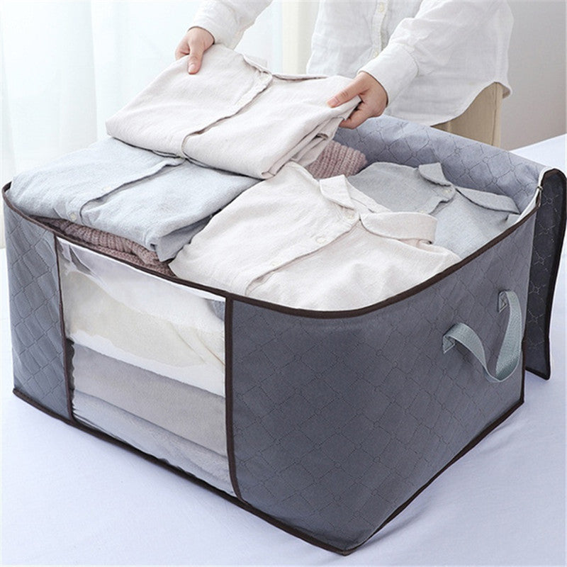 Quilted Storage Box with Zipper & Handles