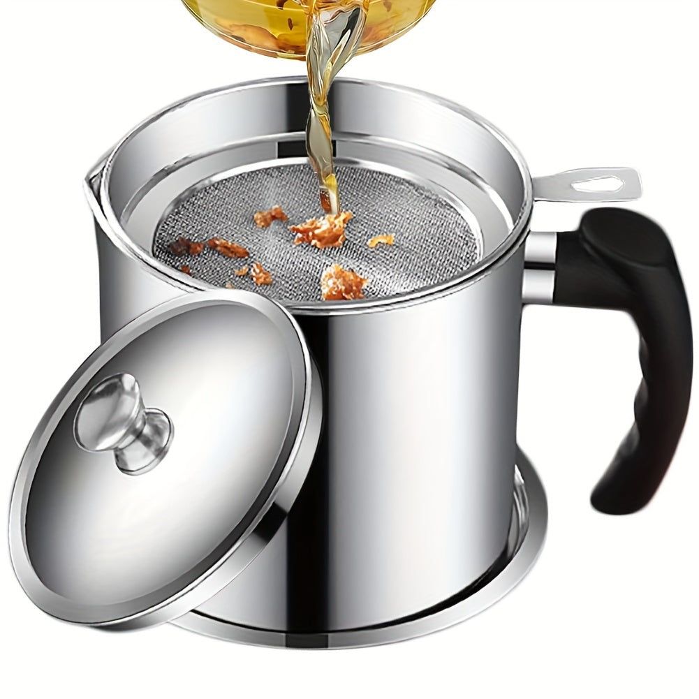 Stainless Steel Grease Keeper with Strainer