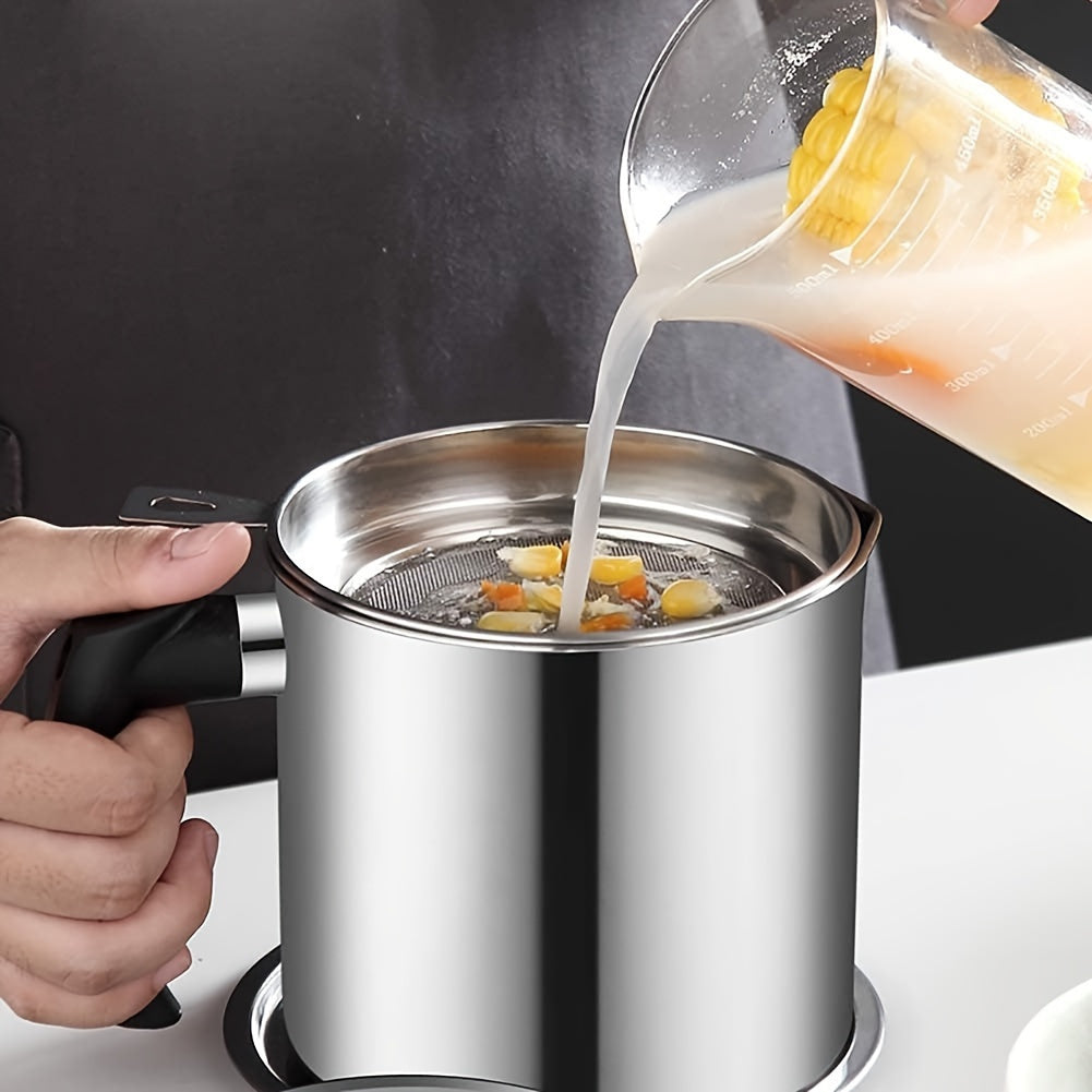 Stainless Steel Grease Keeper with Strainer
