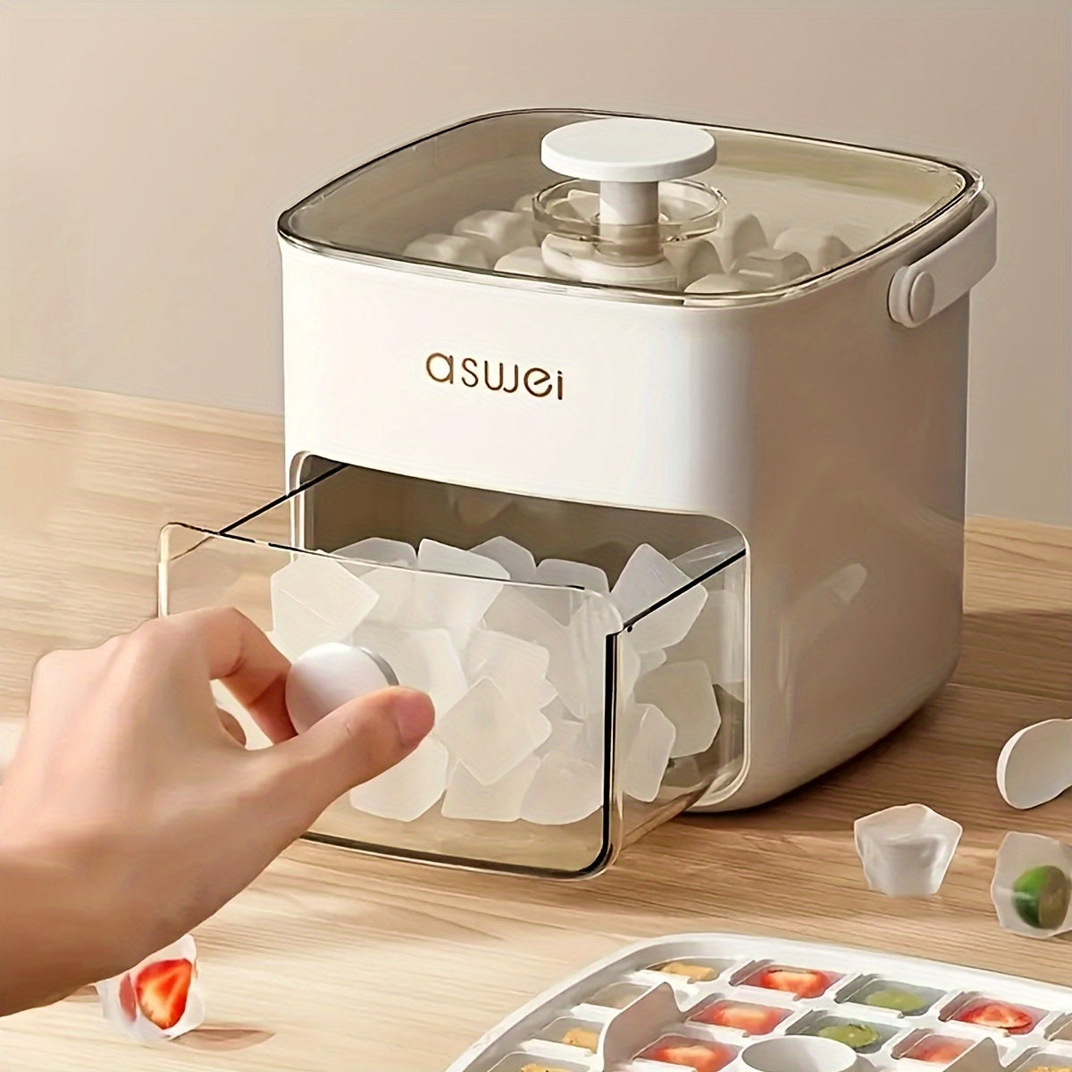 48-Ice Extra-Large Cube Maker with Easy Glide Tray