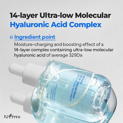 Isntree Ultra-Low Molecular Hyaluronic Acid Serum 50ml Pipette Bottle