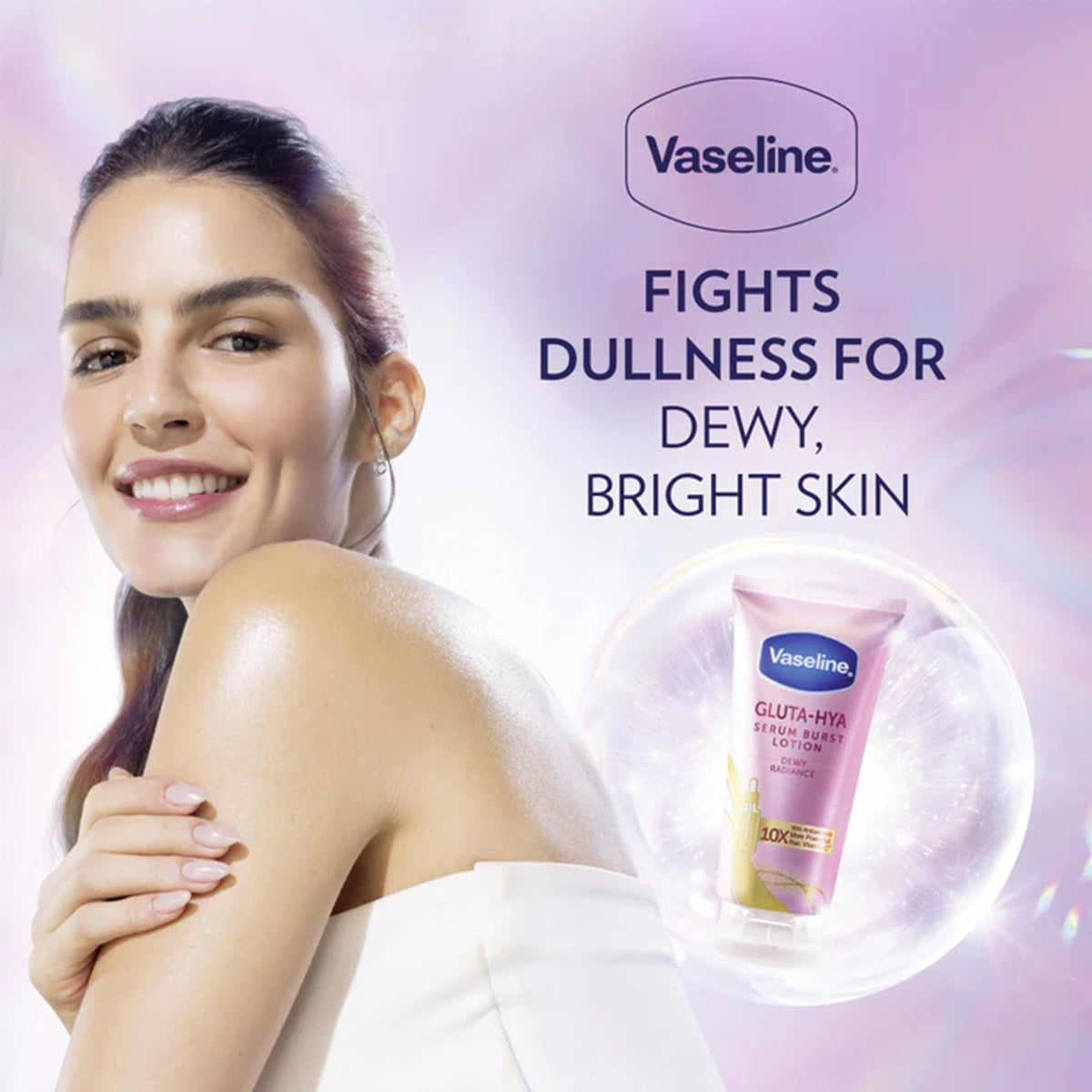 Vaseline Gluta-Hya Dewy Radiance Serum Burst Lotion 200ml Tube