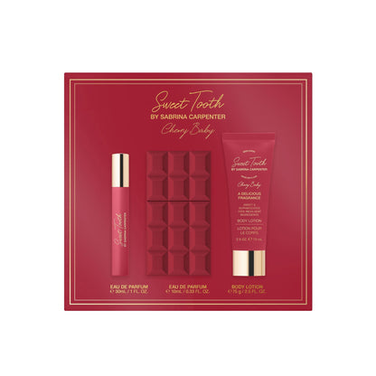 Sweet Tooth Cherry Baby Eau De Parfum 30ml & Travel Spray 10ml & Body Lotion 75ml Gift Set