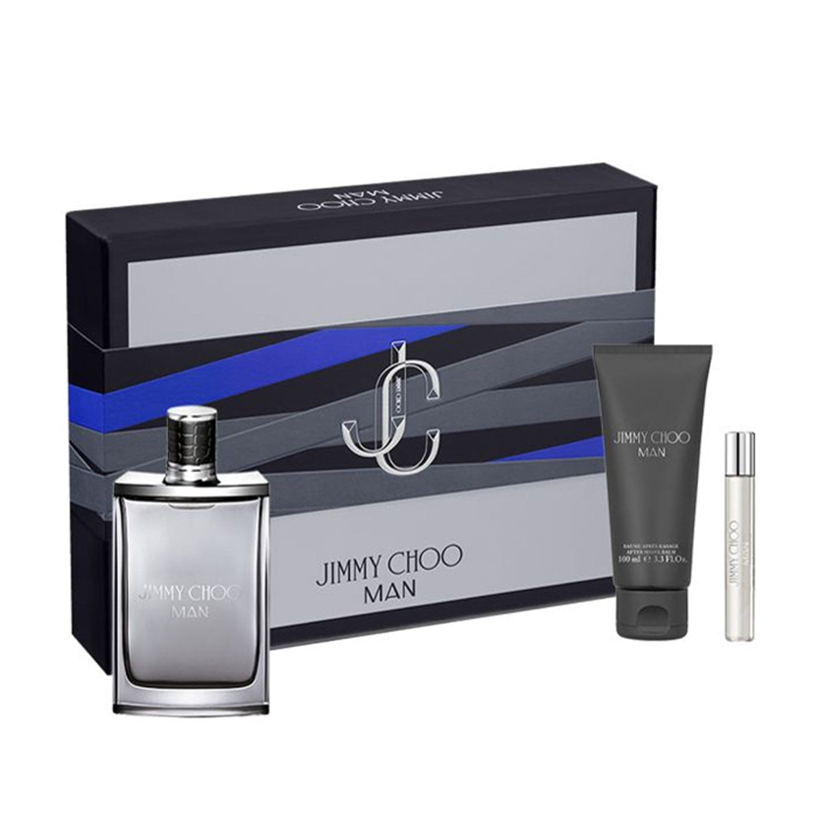 Jimmy Choo Man Eau De Toilette 100ml & Travel Spray 10ml & Shower Gel 100ml Gift Set