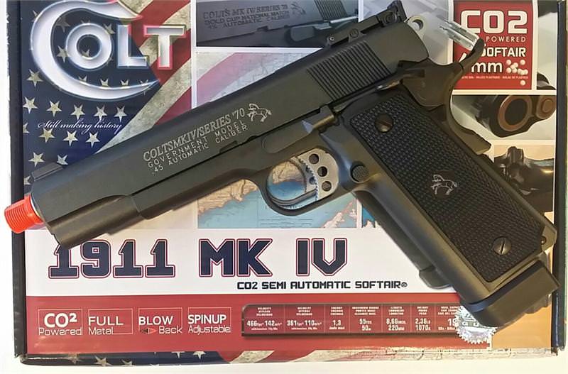KWC Colt 1911 MKIV Full Metal Co2 Blowback Airsoft Pistol