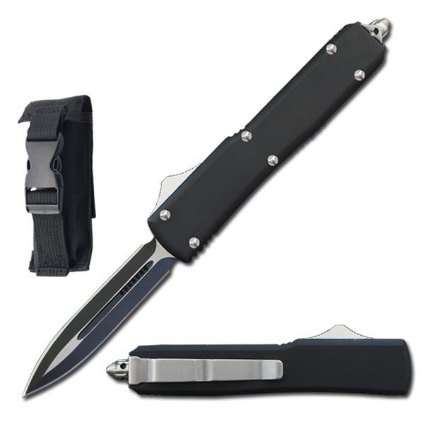 8.75" Automatic Dual Shadow Jumper OTF Knife Spear Point Blade - TOPHATTER'S ARMORY DEALS