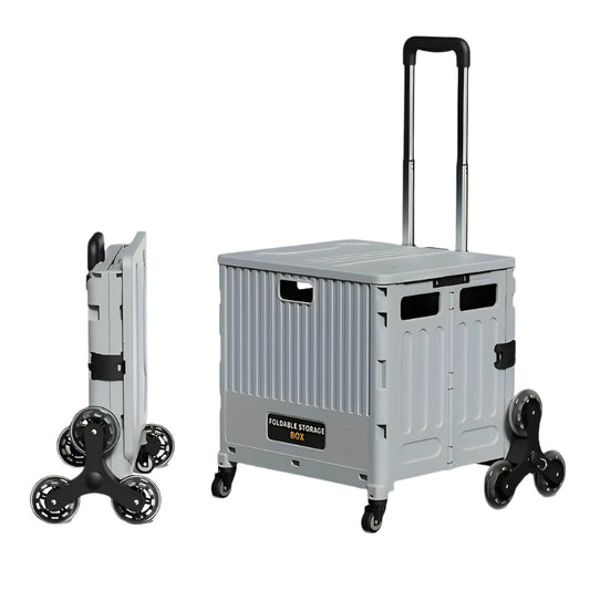 Outdoor Foldable Storage Box with Wheels & Handle
