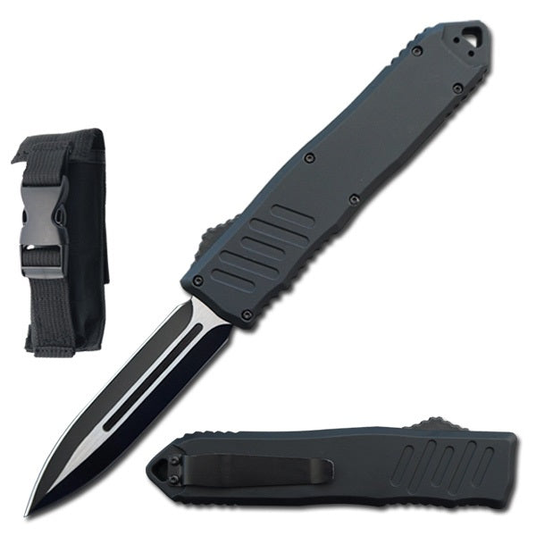 9" Black Havoc OTF Automatic Knife Dagger Blade - TOPHATTER'S ARMORY DEALS