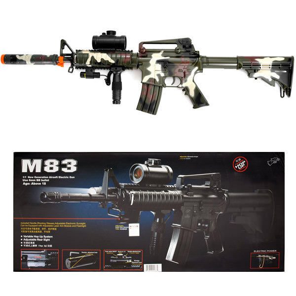 Camo M4 M16 Airsoft Electric Assault Rifle AEG Semi-Full Auto M83