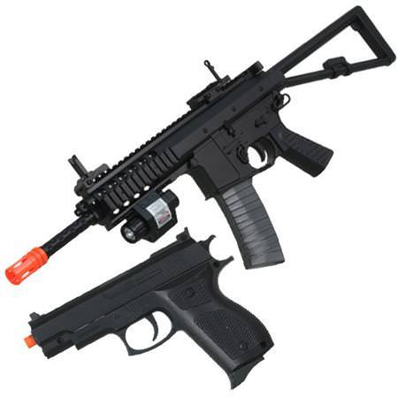 Spring P1188 Rifle and Pistol Combo Pack Airsoft Guns