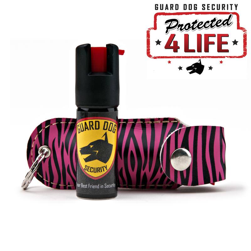 Personal Defense Pepper Spray OC-18 1/2 oz - Leather Case KeyRing - TOPHATTER'S ARMORY DEALS
