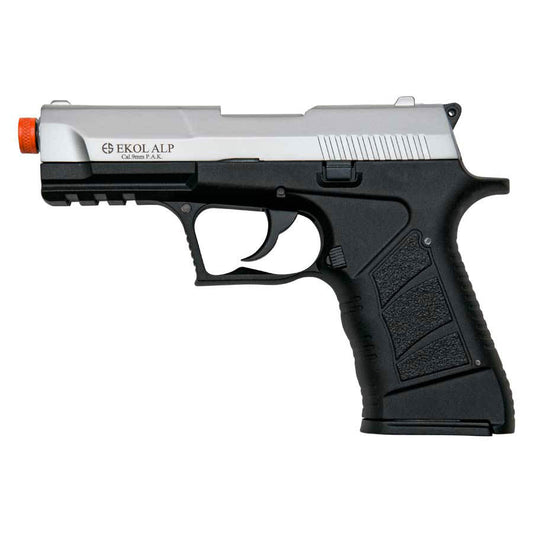 EKOL ALP Nickel Finish 9mm Sub-Compact V92F Front Firing Blank Gun