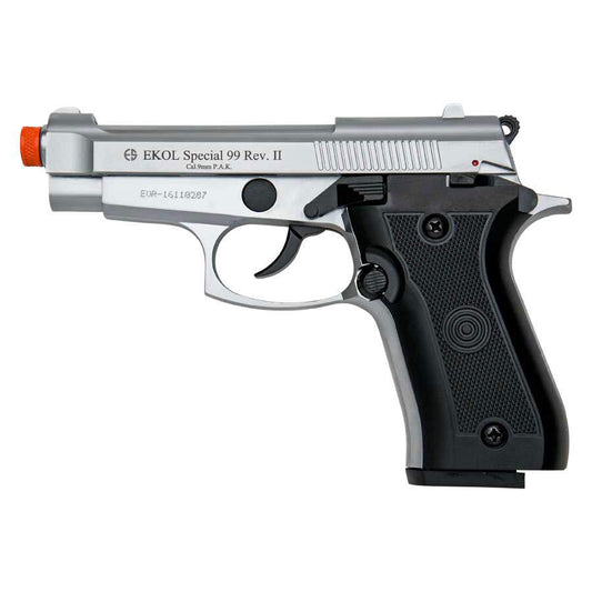 Special 99 REV2 Front Firing Blank Gun Nickel Finish Pistol