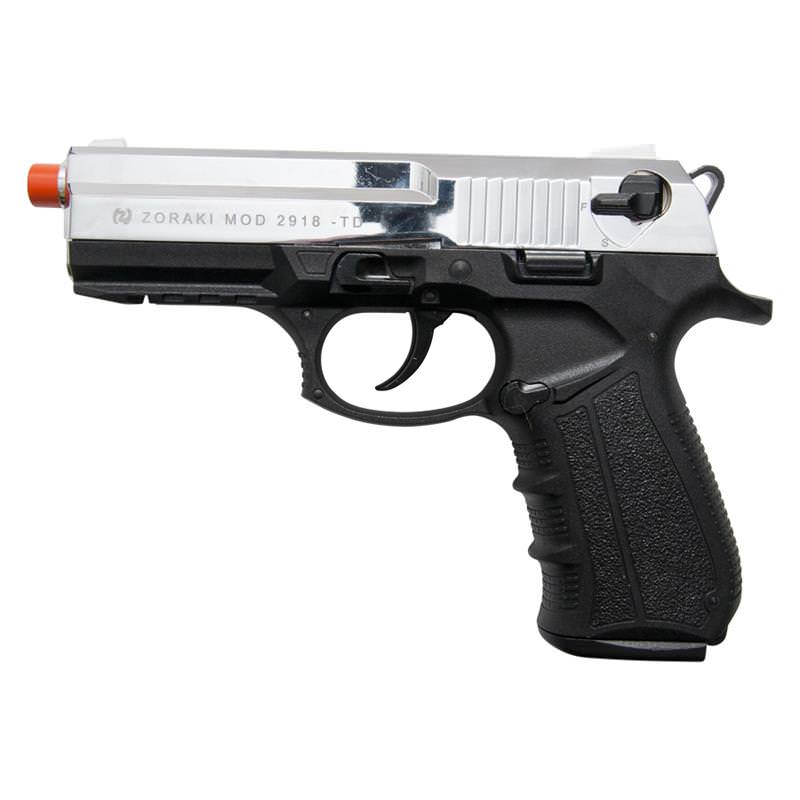 Zoraki 2918 9mm Chrome Finish Front Firing Blank Gun