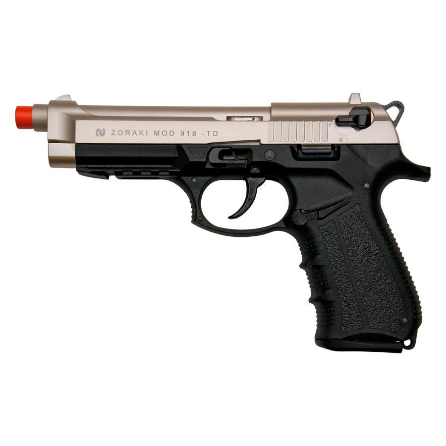 Zoraki Front Firing M918 Satin Finish 9mm Blank Gun Pistol - TOPHATTER'S ARMORY DEALS
