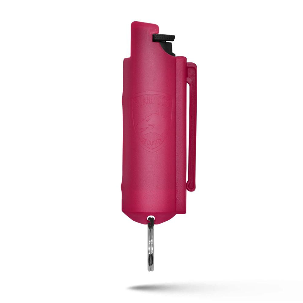 Pink Hard Case Personal Defense Pepper Spray Keychain With Belt Clip - TOPHATTER'S ARMORY DEALS