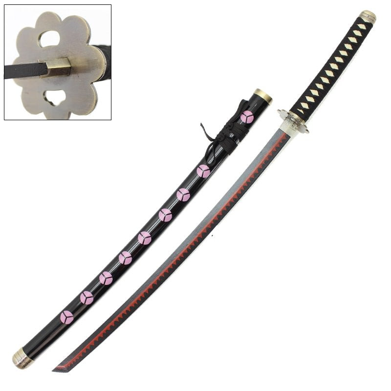 Roronoa Zoro's Shusui Anime Wooden Cosplay Sword Red Hamon