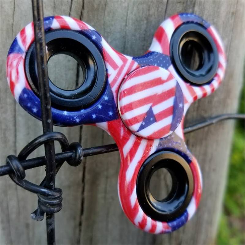 Hand Spinner US American Flag Stress Relief Tri Fidget High Speed - TOPHATTER'S ARMORY DEALS
