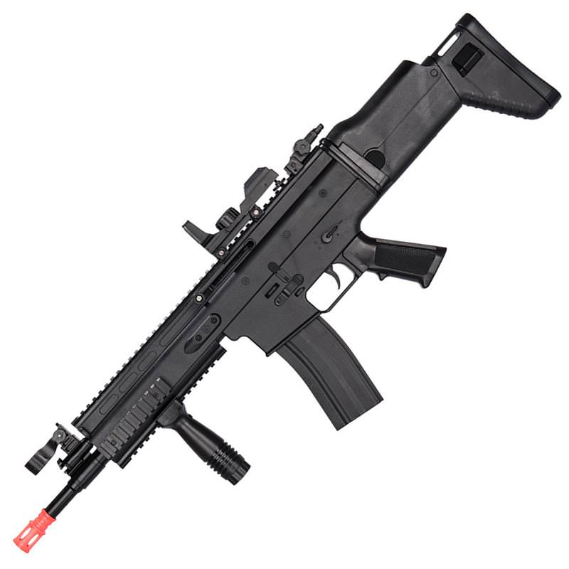 350 FPS FN SCAR-L MK16 Spring Airsoft Rifle 6MM Gun With Red Dot Sight - TOPHATTER'S ARMORY DEALS