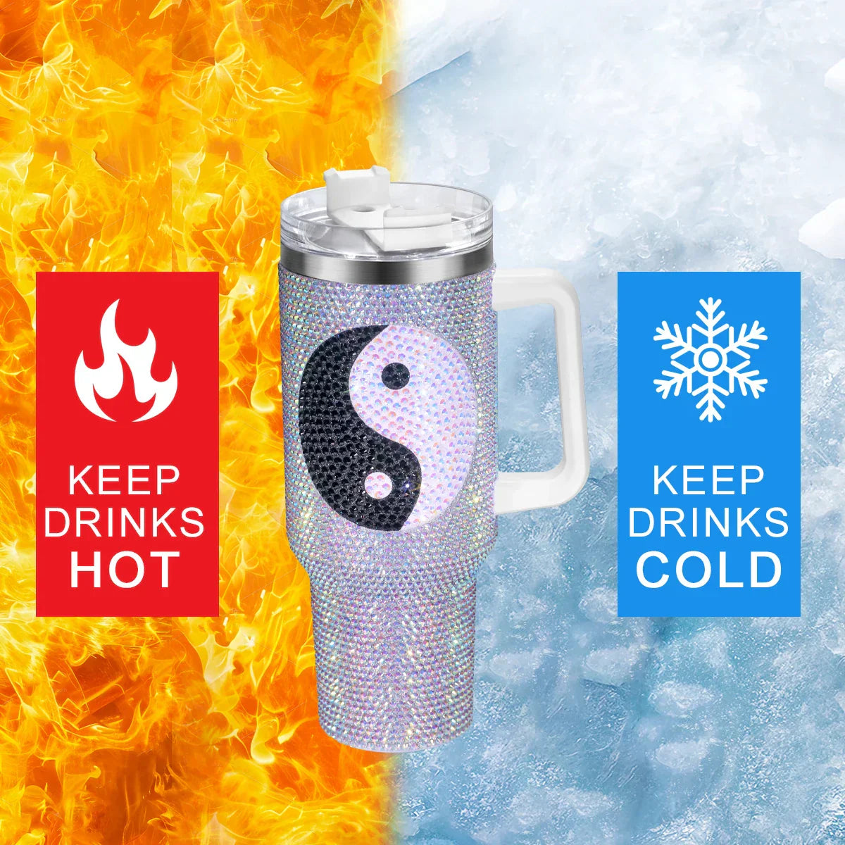 Stainless Steel Insulated Cup with Straw Lid