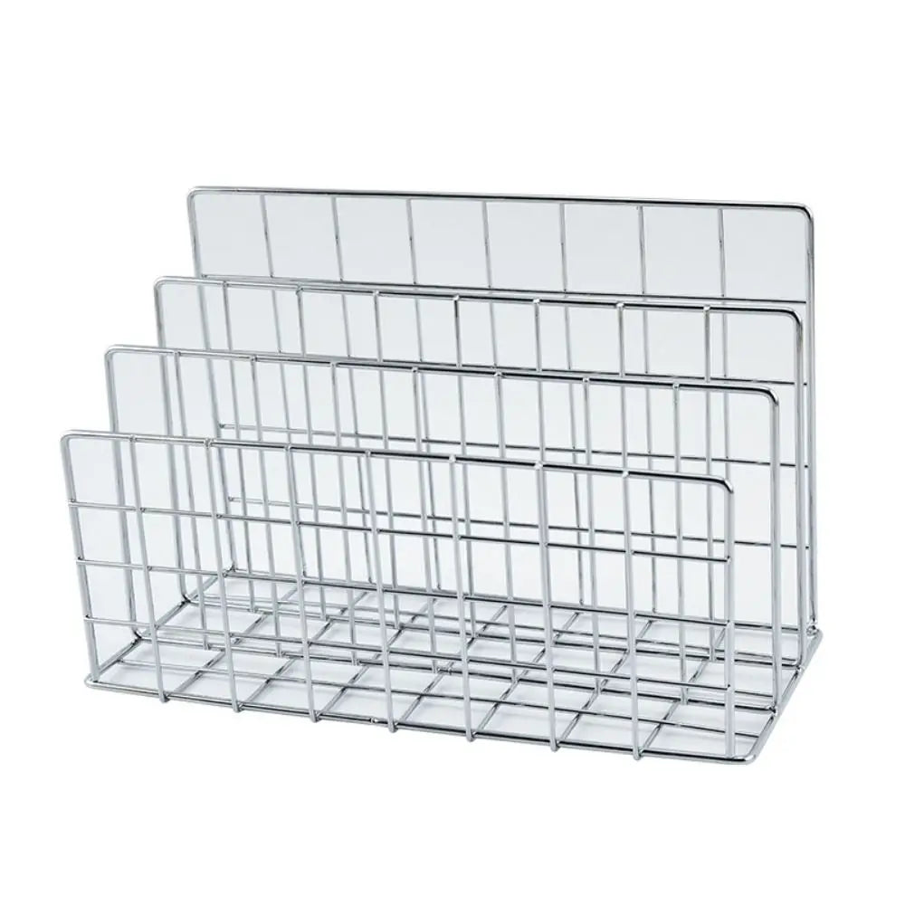 Three-Tier Iron Magazine and Book Storage Rack
