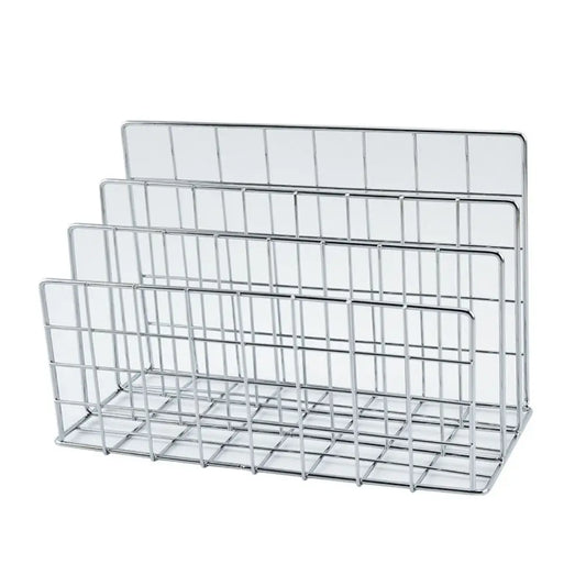 Three-Tier Iron Magazine and Book Storage Rack