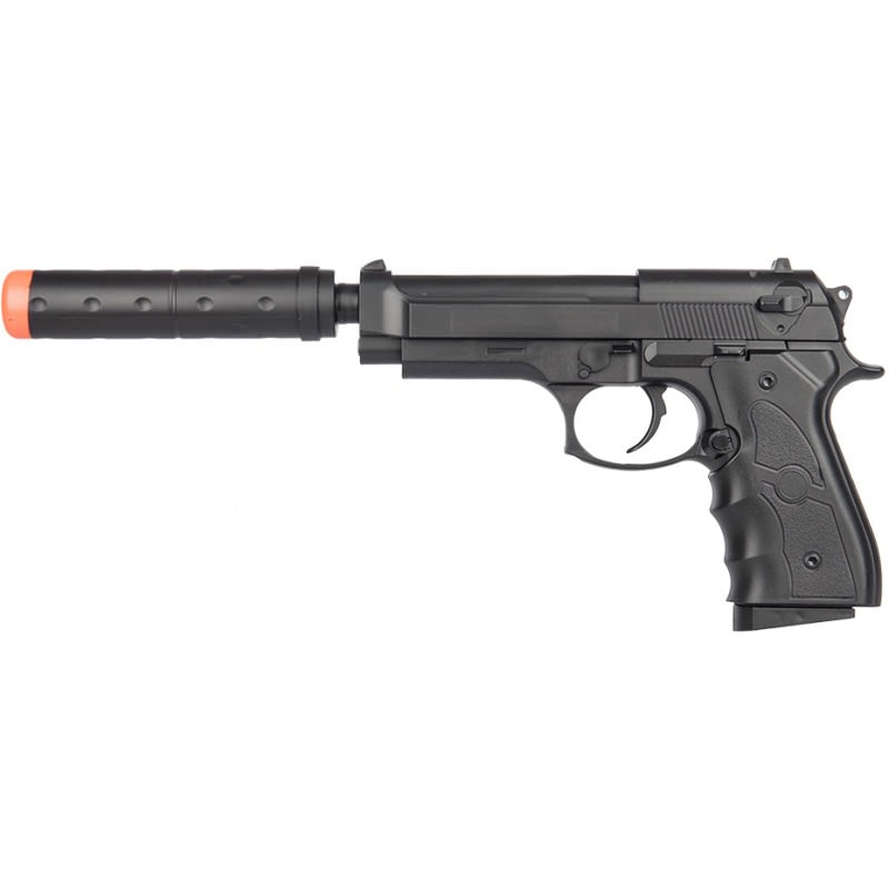 G52A M9 Airsoft Spring Pistol with Mock Suppressor