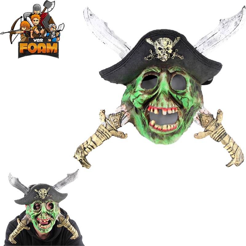 Zombie Skull Pirate Crossed Swords Hat Mask For Cosplay Halloween Masquerade - TOPHATTER'S ARMORY DEALS