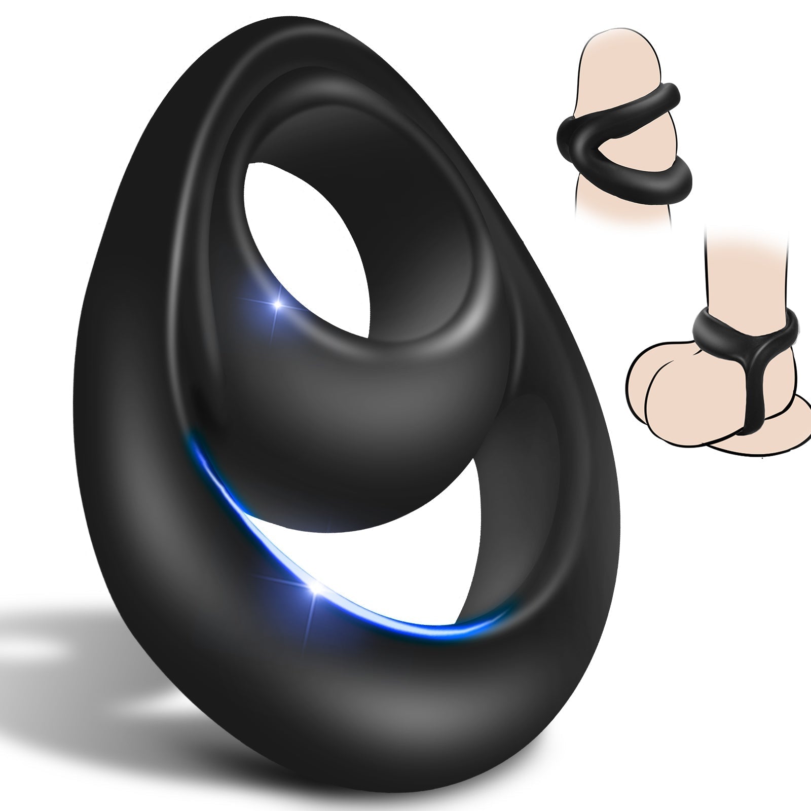 ALLOVER Silicone Versatile Erection Enhancing Penis Ring - Adult Wellness Product product image for intimate wellness and per