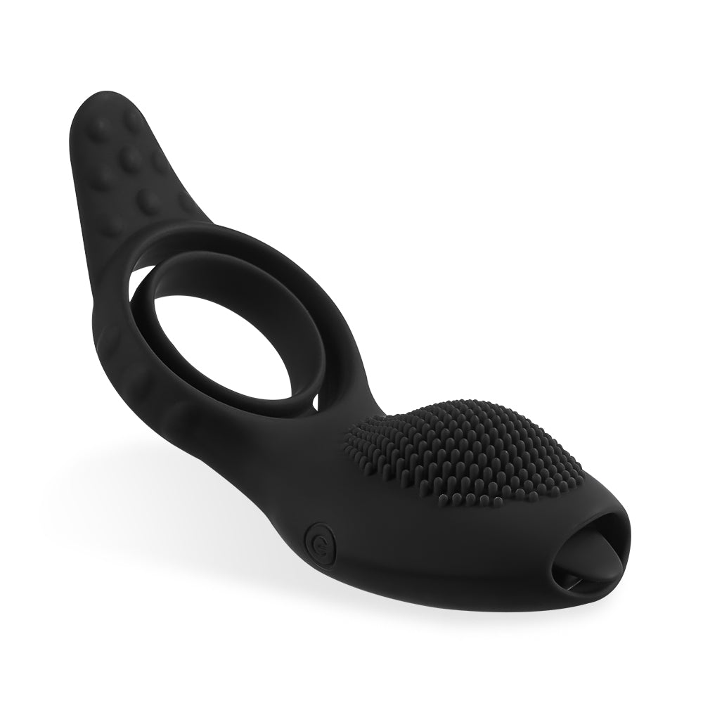 10-Pattern Tongue-Licking Vibrating Penis Ring for Couple Play - Adult Wellness Product product image for intimate wellness a