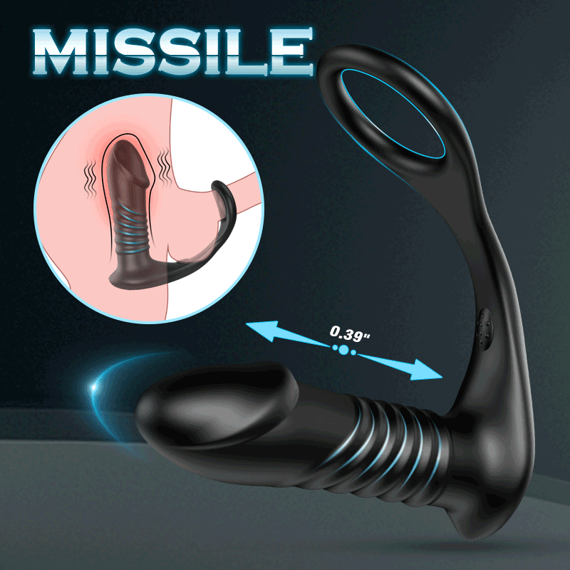 10 Thrilling Vibration 3 Thrusting Silicone Remote Control Cock Ring Anal Vibrator