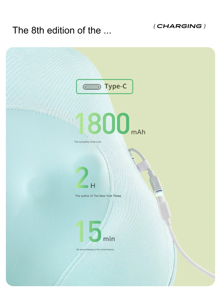 Light Luxury Green 3D Partition Waist and Back Support Massager Cushion