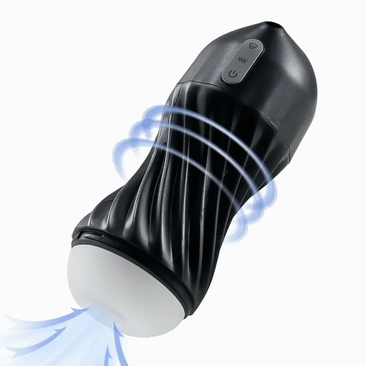Black Cyclone 5 Vacunm Sucking 7 Vibration Modes Automatic Male Masturbation Cup - Adult Wellness Product product image for i