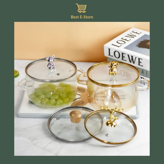 🌟Light Luxury Borosilicate Pot Collection: Sophistication Meets Functionality🍵