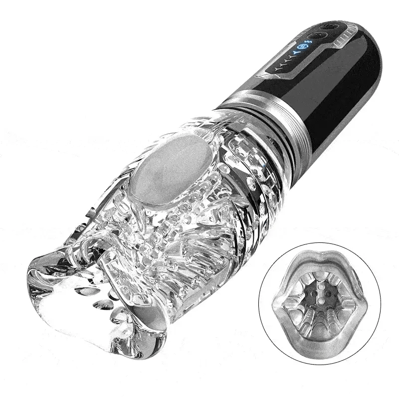 Amber - 5 Thrusting 7 Vibrating Oral Sex Handheld Male Masturbation Cup - Adult Wellness Product product image for intimate w