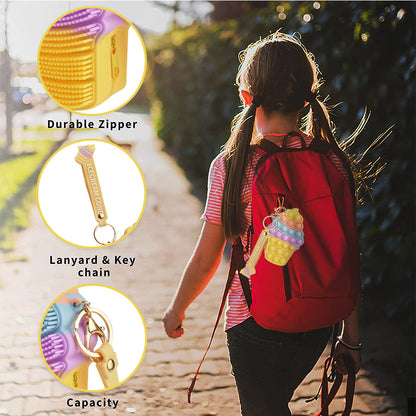 Bubble Popper Keychain Zipper Pouch