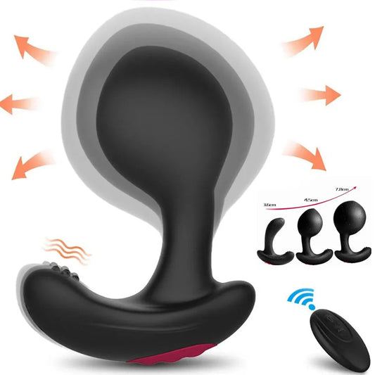 Remote Control Inflatable Anal Plug Vibrator & Prostate Massager - Vibrator product image for intimate wellness and personal