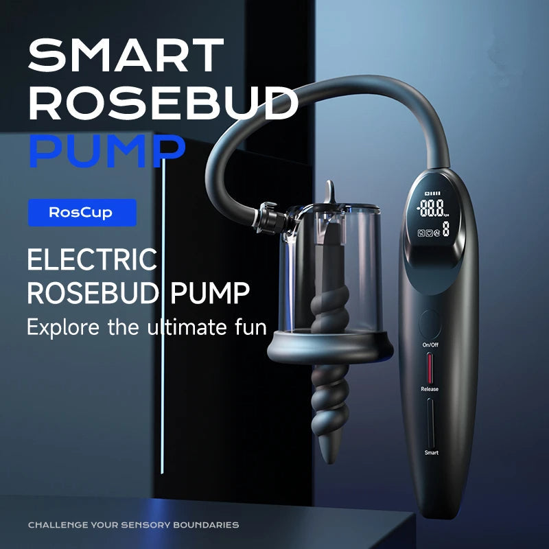 Smart Rosebud Prostate Stimulator & Anal Dilator Set with Electric Pump and Vacuum Sucking Massage - Anal Toy product image f